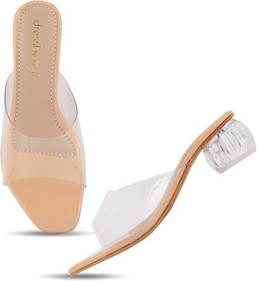 Dressberry Women Heels(Khaki , 4)