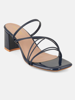 Dressberry Women Heels(Blue, Beige , 8)