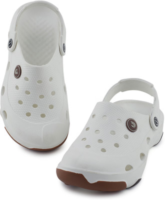 EVOK Doctor|Ultra Super Soft|Adjustable|Comfortable|Lightweight|Stylish Men Clogs(White , 9)