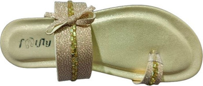 Footfly Women Flats(Gold , 4)