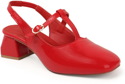 TRYME Women Heels(Red , 7)
