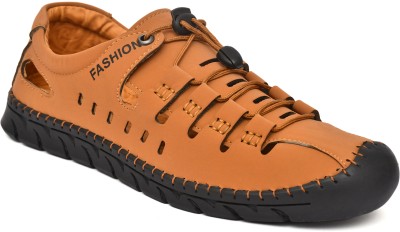 WALKWISE Men Sandals(Tan , 6)