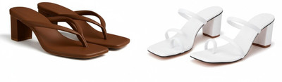 Beacon Women Heels(Brown, White , 7)