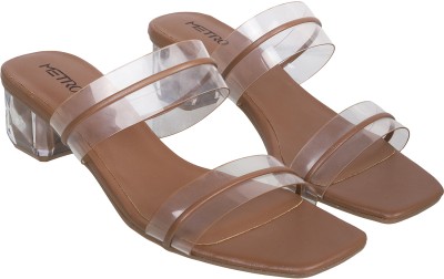 METRO Women Heels(Brown , 7)