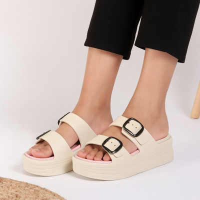 Fashion Engineer Women Flats(Beige , 5)