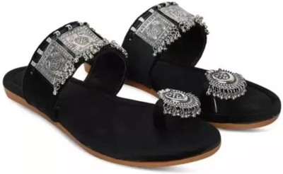 MA Enterprises Women Flats(Black , 5)