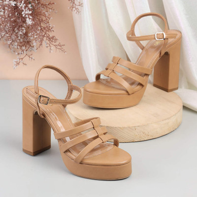 METRO Women Casual(Beige , 8)