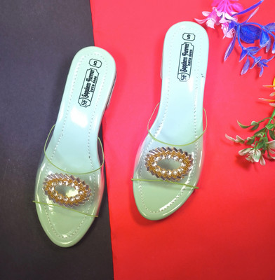 Sapphero Forever Women Flats(Green , 5)