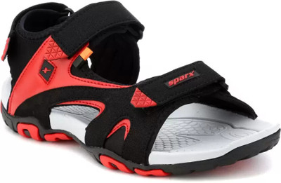Sparx Men Sandals(Black, Red , 9)