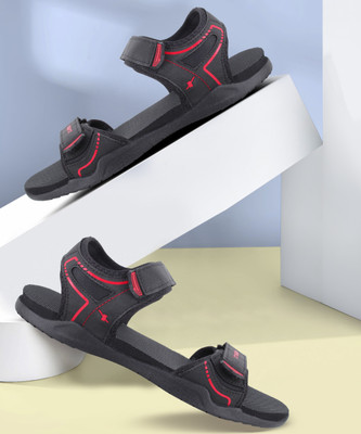 Sparx SS 124 Men Sandals(Black, Red , 10)