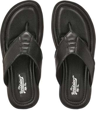 Roadster Stylish Dual Strap Buckle Design Men Sandals(Black , 8)