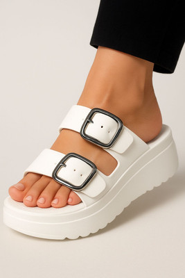 INKLENZO Women Flats(White , 7)