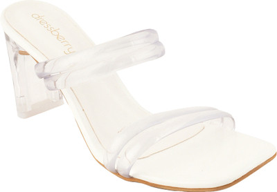 Dressberry Women Heels(White , 6)