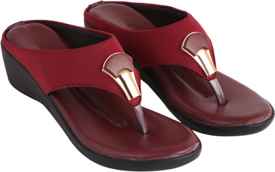 Chahaa Women Wedges(Maroon , 5)