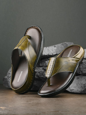 PROVOGUE PR20033 Lightweight Comfort Extra Soft Summer Trendy Premium Stylish Men Sandals(Olive , 10)