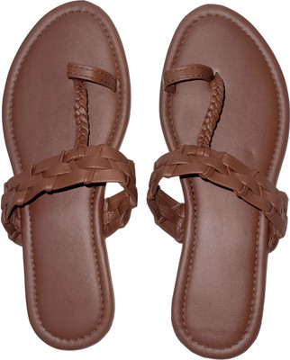 XiZUii Women Flats(Brown , 9)