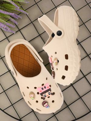 GOKIK Women Clogs(Beige , 3)