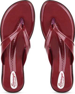 Komfy Women Wedges(Red , 8)
