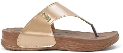 Cozy Wear Women Flats(Tan, Gold , 5)