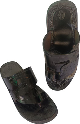 YULIA Men Flats(Black , 9)