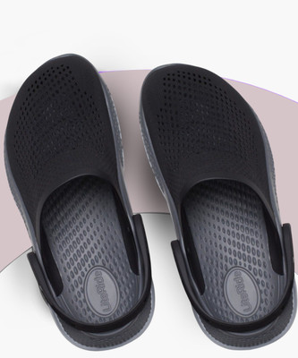 CROCS LiteRide 360 Clog Blk/SGy Men Sandals(Black, Grey , 9 UK/India)