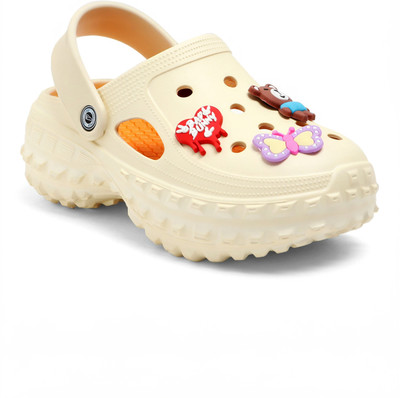 TOMSY CHOICE Women Clogs(Beige , 6)