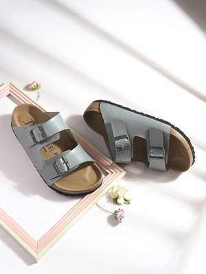 El Paso Women Flats(Silver, Brown , 3)