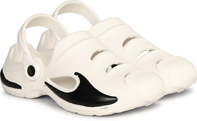 Arvok Men Clogs(White, Black , 8)