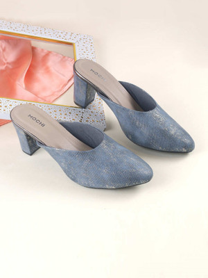 MOCHI Women Heels(Blue , 5)