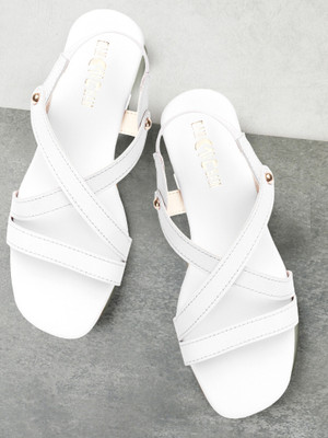 Bambam Women Flats(White , 6)