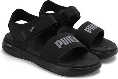 Puma men black sports sandals sales