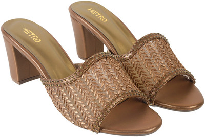 METRO Women Casual(Gold , 3)