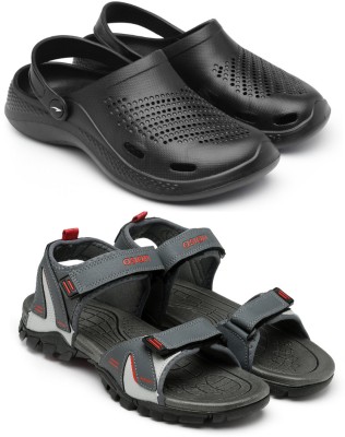 asian Men Sports Sandals(Black , 6)