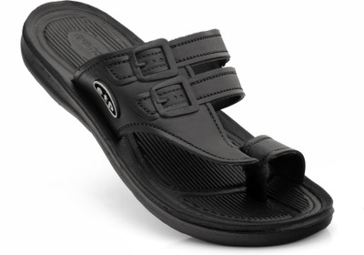 LEEFANT Comfortable Flip-Flops - Footwear Slipper For Outdoor & Indoor, Party Sandals Men Casual(Black , 9)