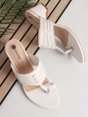 Divastri Women Heels(White , 6)
