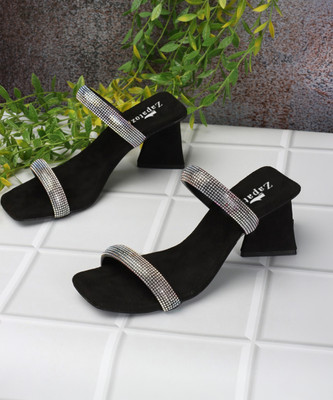 Zapatoz Women Heels(Black , 7)