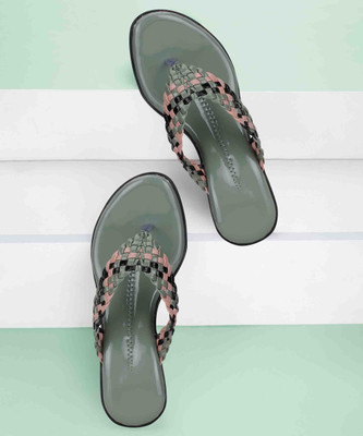 SUKUN Women Heels(Green , 3)