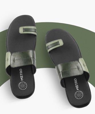 METRO Men Flats(Olive , 10)