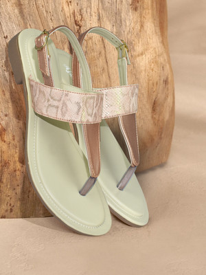 AJANTA Women Flats(Beige , 6)