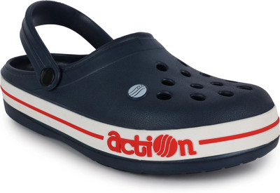 Action Plus ONTC-04 Men Clogs(Navy, Red , 10)