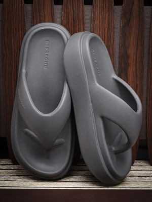 BERSACHE Women Slides(Grey , 8)