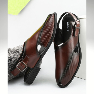 ANOUK Men Sandals(Brown , 10)