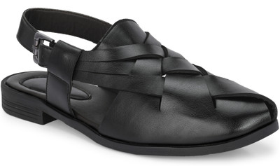 RDXO Men Sandals(Black , 8)