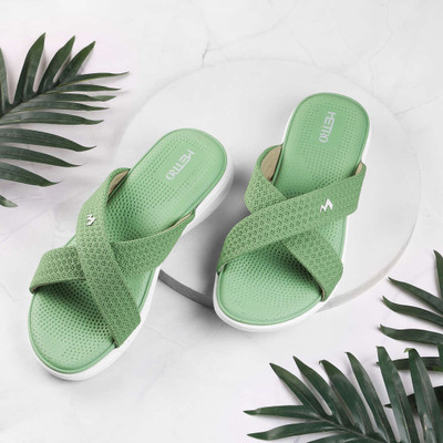 METRO Women Flats(Green , 5)