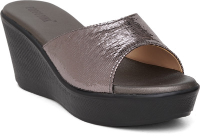 POPPY PINK Women Heels(Grey , 4)