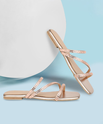 Inc.5 Women Flats(Gold , 3)