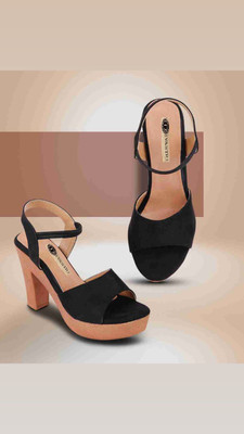 Divastri Women Heels(Black , 3)