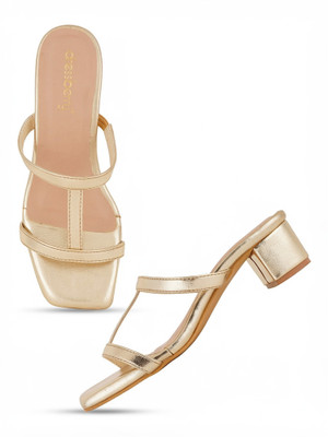 Dressberry Women Heels(Gold , 3)