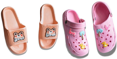 footpedia Women Wedges(Orange, Pink , 3)