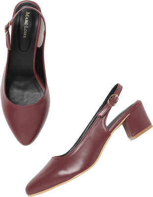 Marc Loire Women Heels(Maroon , 8)